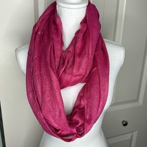 EXPRESS pink sparkly infinity scarf